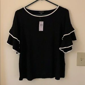 NWT J Jill Flutter sleeve cotton shirt MP